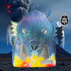 Loungefly Blue Dragon Mini Backpack (Books-A-Million Exclusive)